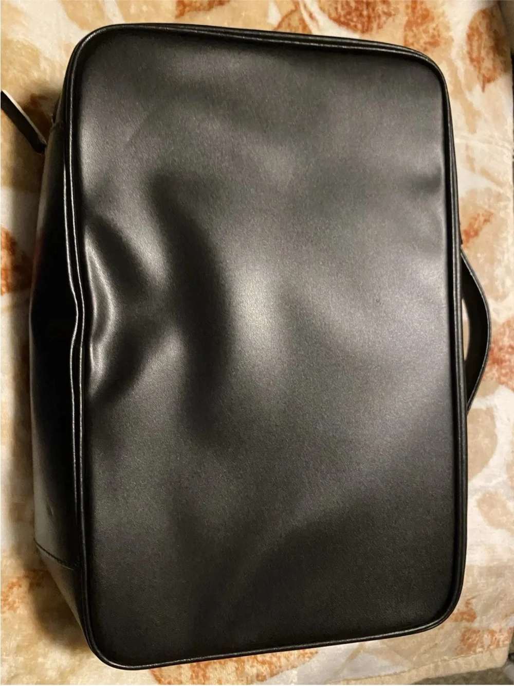 Clinique Black Travel Case with Cream Trim and Gold Accent